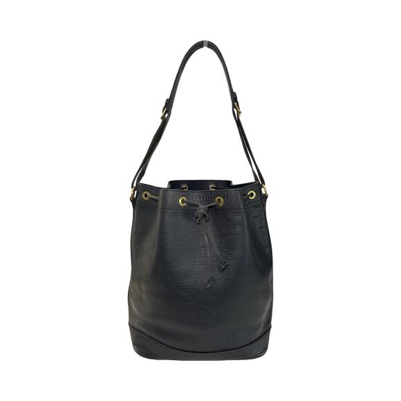 Louis Vuitton Noé Bag Black Epi Leather 1985 First Year Vintage With COA - Picture 1 of 16
